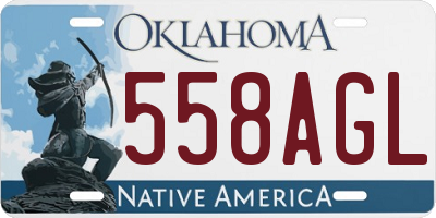 OK license plate 558AGL