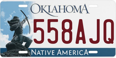 OK license plate 558AJQ