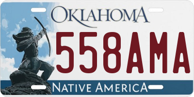 OK license plate 558AMA