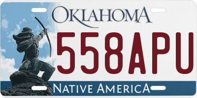OK license plate 558APU