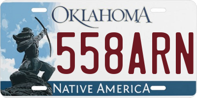 OK license plate 558ARN