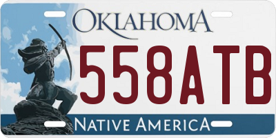 OK license plate 558ATB