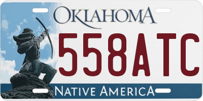 OK license plate 558ATC