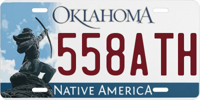 OK license plate 558ATH