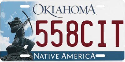 OK license plate 558CIT