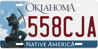 OK license plate 558CJA