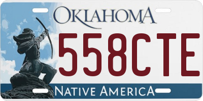 OK license plate 558CTE