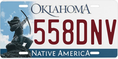 OK license plate 558DNV