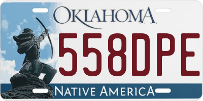 OK license plate 558DPE