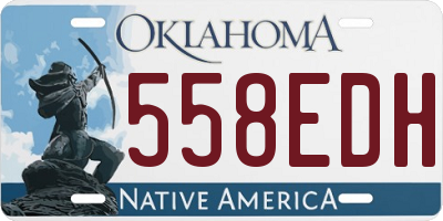 OK license plate 558EDH