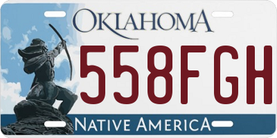 OK license plate 558FGH