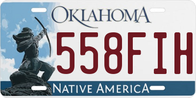 OK license plate 558FIH
