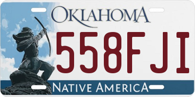 OK license plate 558FJI