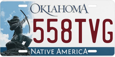 OK license plate 558TVG
