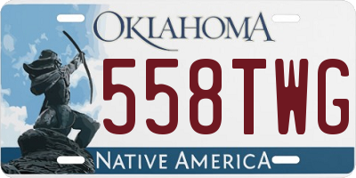 OK license plate 558TWG