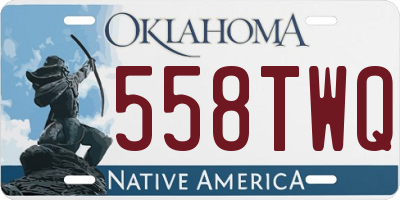 OK license plate 558TWQ