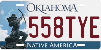 OK license plate 558TYE