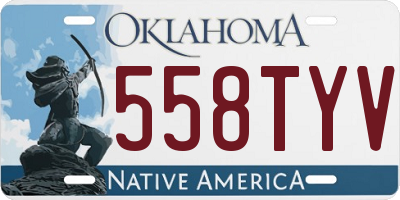 OK license plate 558TYV