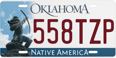 OK license plate 558TZP