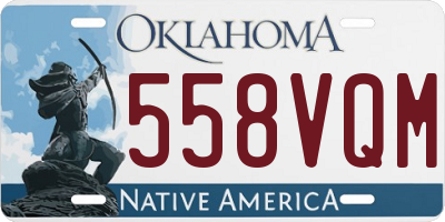 OK license plate 558VQM