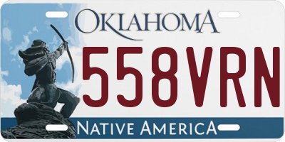 OK license plate 558VRN