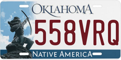 OK license plate 558VRQ