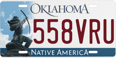 OK license plate 558VRU