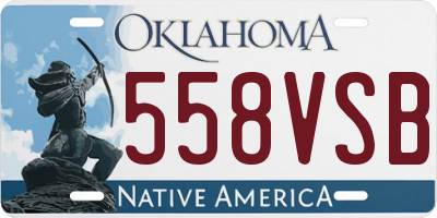 OK license plate 558VSB