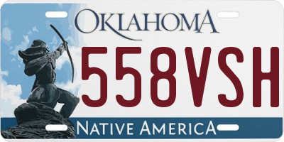 OK license plate 558VSH