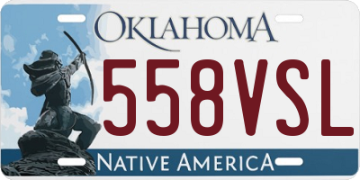 OK license plate 558VSL