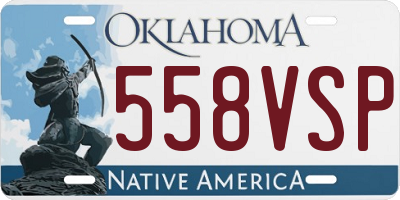 OK license plate 558VSP