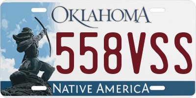 OK license plate 558VSS