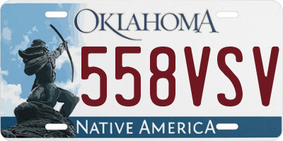 OK license plate 558VSV