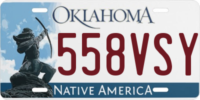 OK license plate 558VSY