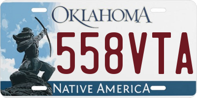 OK license plate 558VTA