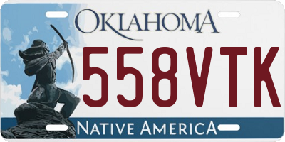 OK license plate 558VTK