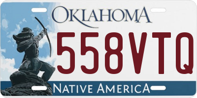 OK license plate 558VTQ
