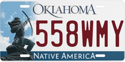 OK license plate 558WMY