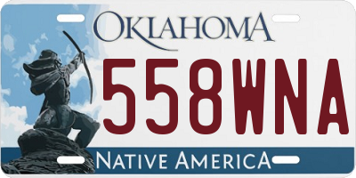 OK license plate 558WNA