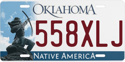 OK license plate 558XLJ