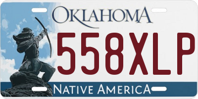 OK license plate 558XLP