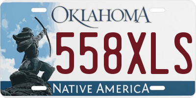 OK license plate 558XLS