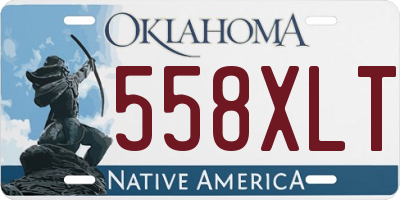 OK license plate 558XLT