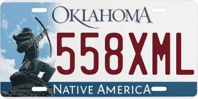 OK license plate 558XML