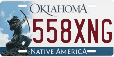 OK license plate 558XNG