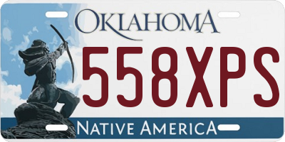 OK license plate 558XPS