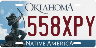 OK license plate 558XPY