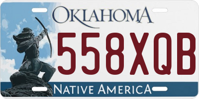 OK license plate 558XQB
