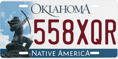 OK license plate 558XQR