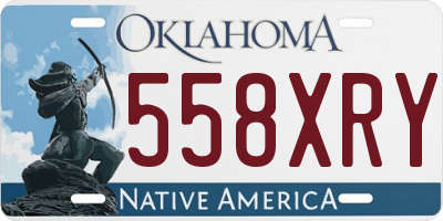 OK license plate 558XRY